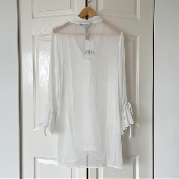 Zara Chiffon Ruffled Blouse - Picture 9 of 9